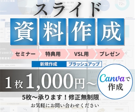 セミナー・プレゼンの資料作成いたします Canvaで見やすいスライド資料を作成！ イメージ1