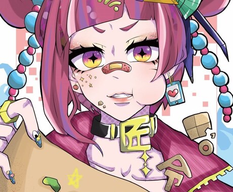 アイコン ヘッダー 一枚絵イラスト描きます キラキラで可愛いイラスト描きます！ イメージ2