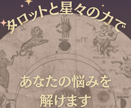 迷うならこれ！即時にあなたの悩みを分析します 西洋占星術Ｘタロットカードで！ イメージ1