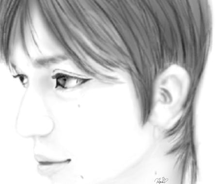 写真をもとにリアルな似顔絵を描きます プレゼント、アイコンや、名刺などにどうぞ！ イメージ1