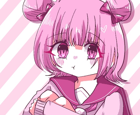 レトロで優しくて可愛いアニメ塗りでアイコン描きます SNSでもひときわ目を引く可愛さ イメージ2