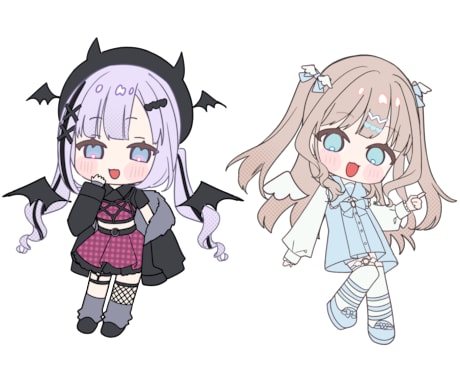 かわいいミニキャラクター制作いたします 3等身~1.5等身までのかわいいミニキャラクター描きます！ イメージ2