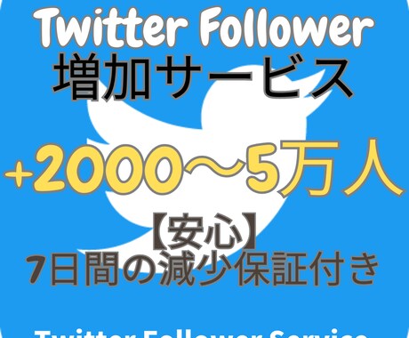 2,000人Twitterフォロワー増やします Twitterフォロワー宣伝します！確実にフォロワー増加！ イメージ1