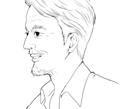 写真からシンプルな似顔絵SNSアイコンを制作します 顔写真より親しみやすく、イラストより自然に。 イメージ2