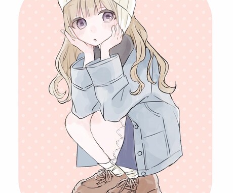 2000円で画像のような雰囲気のイラスト描きます 腰あたりまでこのお値段⭐︎ゆるふわイラスト イメージ1