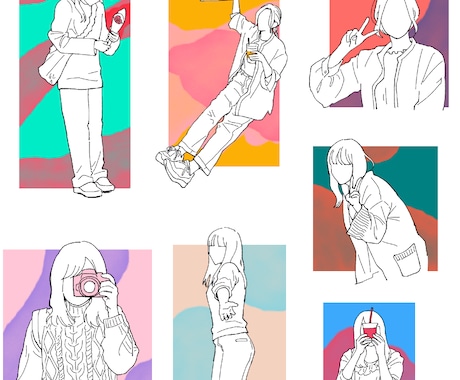 お写真からシンプルでおしゃれなイラスト作成します イメージ1