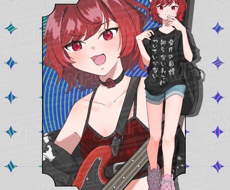 TRPGにおすすめの立ち絵をお描きします 頭からつま先まで！全身立ち絵5000円ぽっきり！ イメージ2