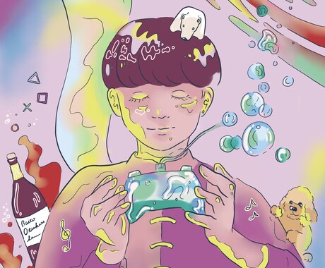 あなたの好きを凝縮したカラフルな絵を描きます 指定された写真(著作権フリー)を元にカラフルな絵を描きます イメージ2