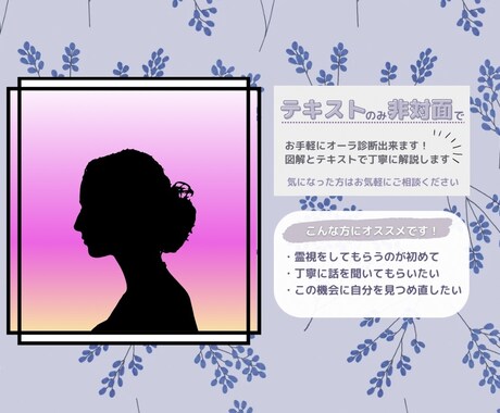 図解《霊視》あなたのオーラを見ます 簡単なやりとりで、貴方のオーラを図で伝えます イメージ1