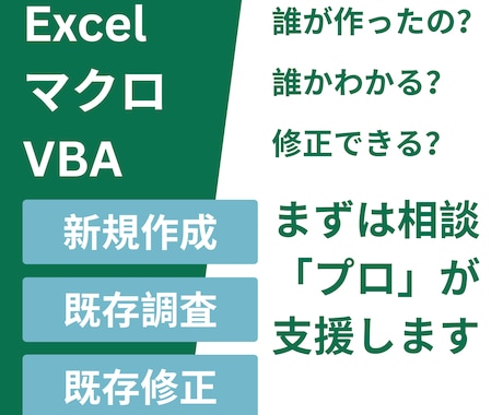 Excelマクロは悩まないで！ご相談お受けします Excelマクロは本当に必要？AIを使った改善しませんか？ イメージ1