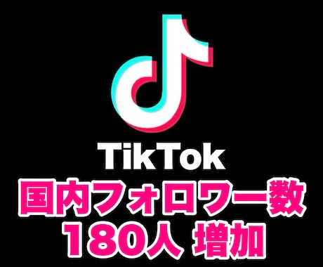 TikTok 国内フォロワーを180人増やします SNSの宣伝・拡散はおまかせください！ イメージ1