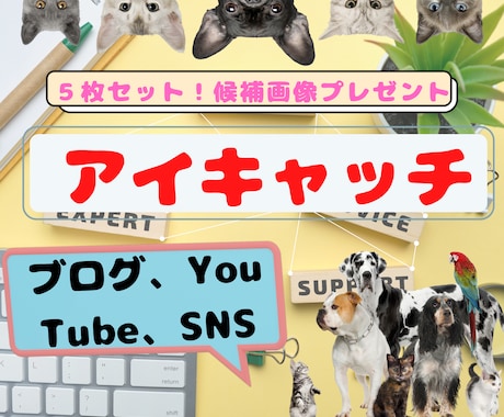 アイキャッチ５枚ご要望に合わせて作ります 低価格！You Tube、SNS！文字入れ、装飾お任せ下さい イメージ1