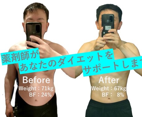 楽して痩せたい人に向いてます あなた専属薬剤師が1ヵ月伴走型ダイエットコーチング致します。 イメージ1