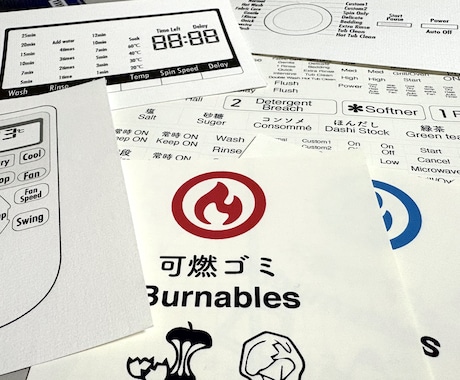民泊用！英語の家電ラベル&マニュアルを作成します オーダーメイド対応で海外ゲストへの案内を簡単にします！ イメージ1