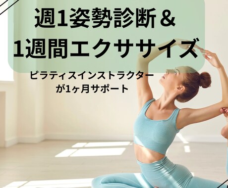 姿勢診断付！ピラティスプログラムます 姿勢診断から導き出したあなただけの1ヶ月プログラムを提案 イメージ1