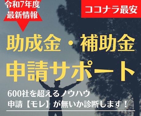 申請要件を満たしている助成金・補助金を診断致します 【令和7年度最新】御社に適用出来る最新情報を案内します！ イメージ2