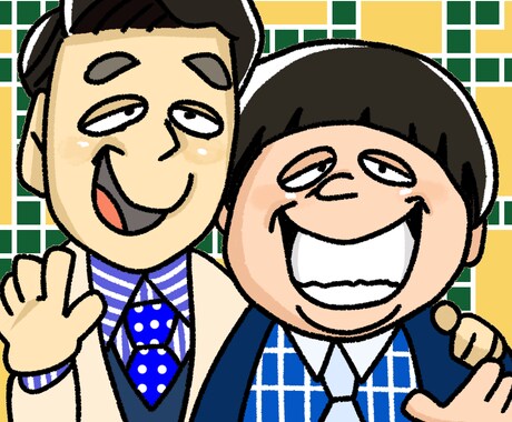 ペアのゆるい似顔絵かきます プレゼントや記念などに、どうぞ! イメージ1