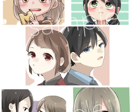 デフォルメ可■イラスト描きます Twitter、LINEなどのSNSのアイコンにどうぞ◎ イメージ2
