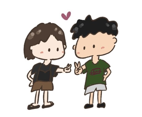 ゆるゆるイラストで似顔絵描きます SNSのアイコン等に。シンプルで可愛いイラストを。 イメージ2