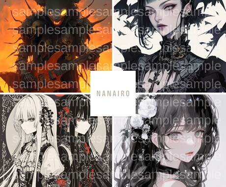 ダーク系闇女子アイコン作成いたします SNSの別アカウントで人気！闇キャラアイコン作成します！ イメージ2