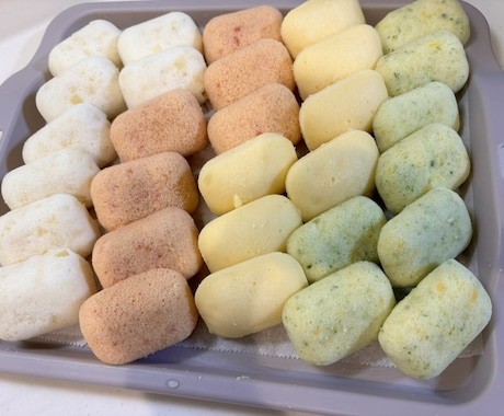 離乳食中期〜OK！簡単蒸しパンレシピ教えます 朝食やおやつ、手づかみ練習に！アレルギー対応◎ イメージ1