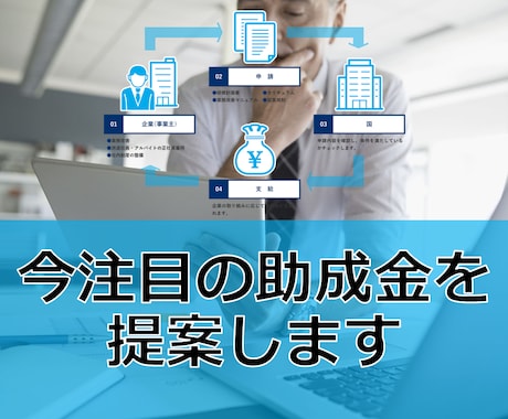 アナタの会社にピッタリな助成金を提案します 経営者として返済不要の助成金を活用しない手はありません イメージ1