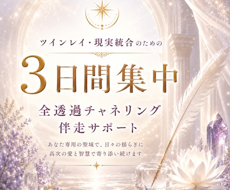 3日間✨ツインレイの不安やサイレントに伴走します 【3日間緊急サポート】ツインレイ・現実統合へチャネリング伴走 イメージ1