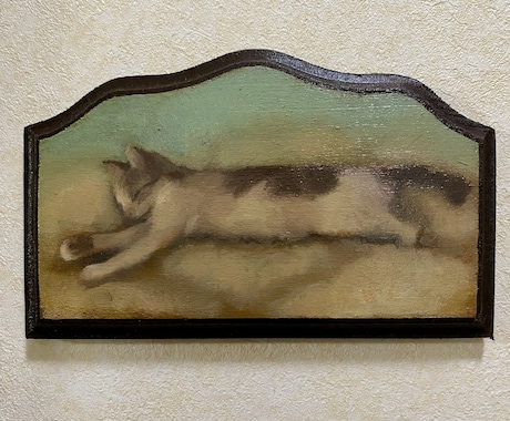 猫の肖像画、空想画などを油絵で描きます お家に愛する猫ちゃんの絵画を飾りませんか？ イメージ2