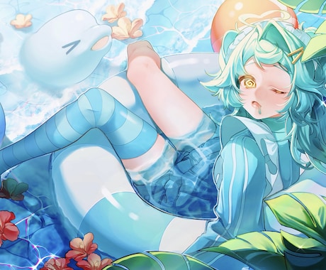 商用◎目を引く1枚絵、ビネットイラストを制作します サムネやMV、グッズ制作を考えている配信者様などへ！ イメージ2