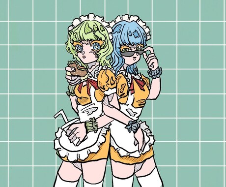 近未来×レトロポップな可愛いイラスト描きます あなた専用の可愛いイラストを描きます！ イメージ2