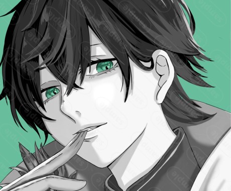 シンプルでエモいバストアップイラストを描きます 良い顔を描くのがモットーです! イメージ2