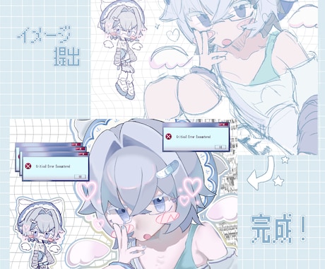 サブカル大得意!キャラクターイラストを描きます 動画サムネイル、SNSアイコンなどさまざまな用途に！ イメージ2