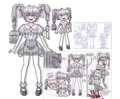 キャラクターデザイン、立ち絵制作します イメージ1
