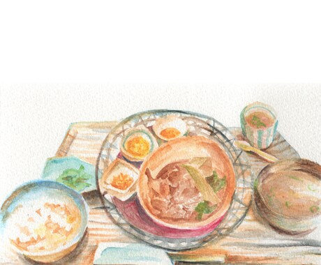 食べ物の水彩画（アナログ）描きます お店のメニューやレシピサイトにイメージ画を載せませんか？ イメージ2