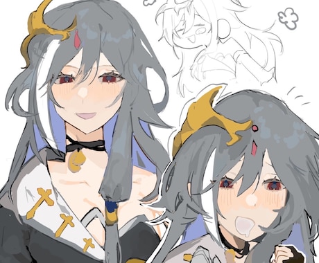 アイコン、1枚絵、夢絵まで！描きます 最高の1枚を仕上げます！あなたの好きに寄り添います！ イメージ2