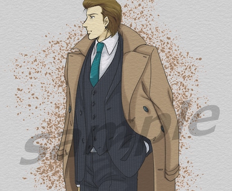 スーツ男性描きます 色々なポーズ、アクションポーズ描きます イメージ2