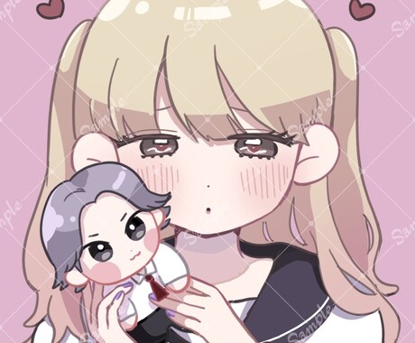 SNS等に使える可愛いアイコン等を作成します ご要望のイメージをイラストに！プレゼントやヘッダーにも！ イメージ2