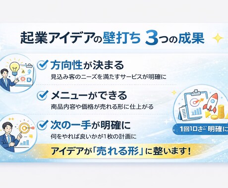 初めての起業を0→1で伴走します 学生起業・副業の立ち上げ相談OK！ イメージ2