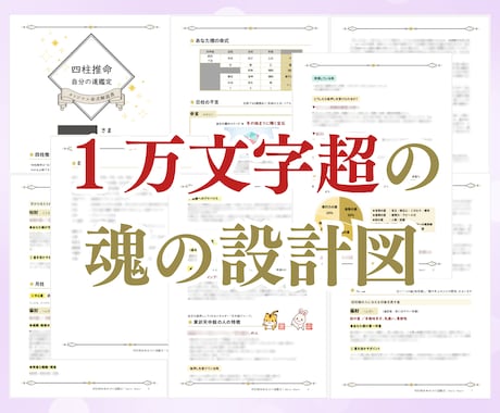 あと１名様｜あなたの「魂の取扱説明書」を作成します 10,000文字超｜四柱推命で読み解く「人生の設計図」 イメージ2