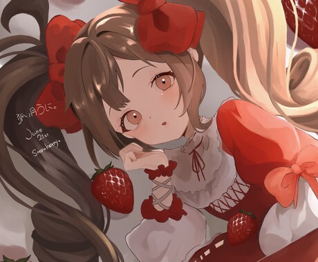 ふわふわ可愛いイラスト描きます ♡ふわふわ可愛い女の子が得意です♡ イメージ2