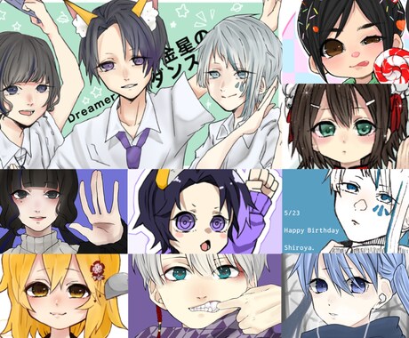 アイコン、サムネイルなどのイラスト描きます イメージに合わせた絵柄で描きます_✍﻿ イメージ2