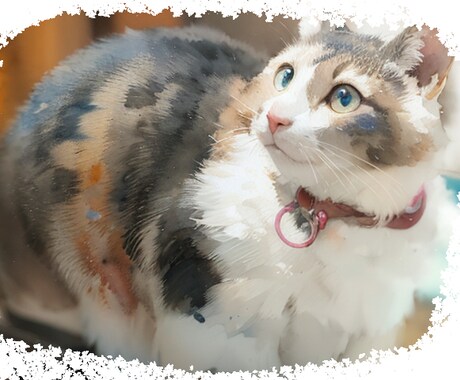 商用利用OK！写真から動物の水彩イラストを描きます ご自身のペットを水彩画風の温かいイラストにしたい！ イメージ1