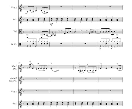 バイオリン譜作成｜耳コピでアニソン邦楽対応します 紅蓮華・残響散歌など実績多数｜アニソン・JPOP対応 イメージ2