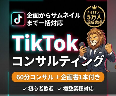 集客・求人用にTikTokのコンサルします SNSのプロがアカウント設計から企画案まで丁寧に対応 イメージ1