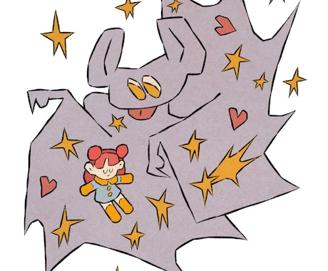 不思議で可愛いイラスト描きます 個性あるイラストで注目を集めませんか？ イメージ1