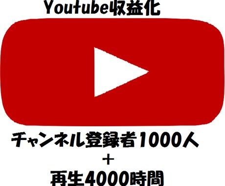 Youtube収益化条件達成させます 登録者を１０００＋再生時間４000時間増やします。 イメージ1