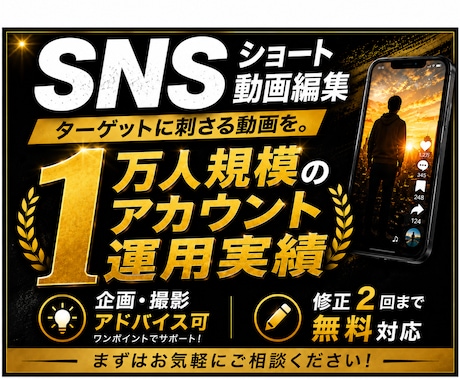 SNSに特化したショート動画を編集します 1万人規模のSNS運用経験を活かした動画編集 イメージ1