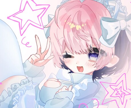 かわいい女の子のイラストを描きます フリフリでムチムチの可愛い女の子描く!!! イメージ2