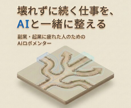 副業・起業に疲れた人のためのAIロボメンターます 頑張らなくても、壊れずに、静かに続く仕事の形を。 イメージ1