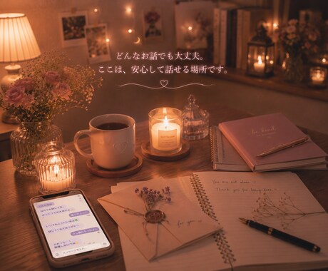 チャットで1時間どんな話でもお聞きします ☾ 話したいことを、話したいだけ誰にも言えないお話もどうぞ イメージ2